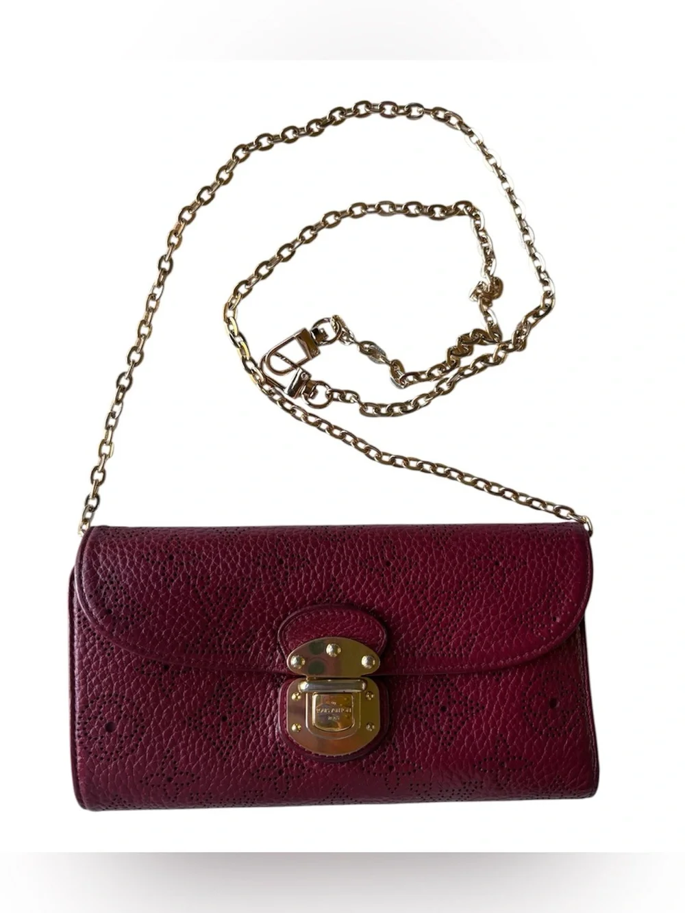 Louis Vuitton Mahina Amelia Wallet Berry Fuchsia Leather